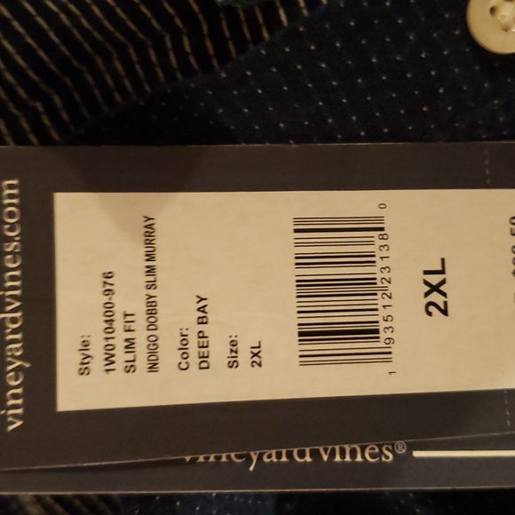 Men's XXL Vineyard Vine's Slim Fit Murray Shirt in navy blue - Picture 2 of 5